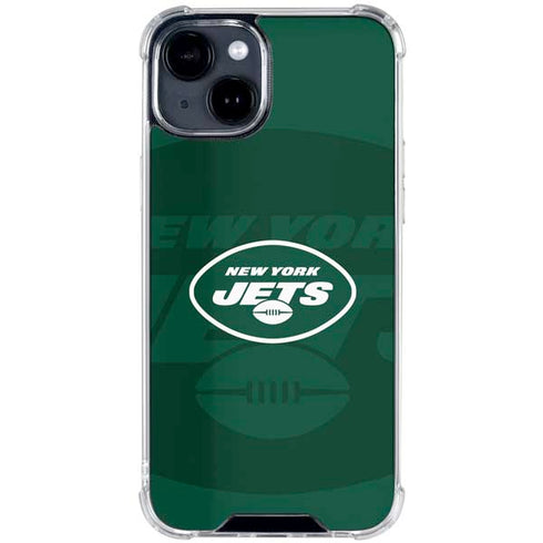 NFL New York Jets Double Vision iPhone 15 Clear Case