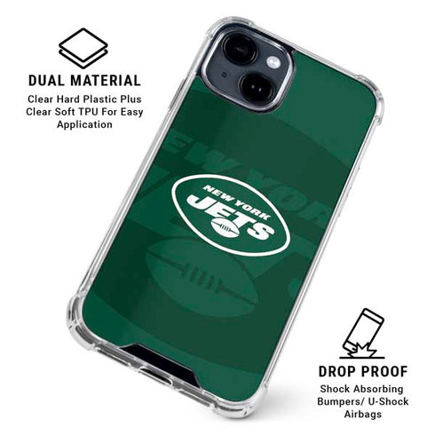 NFL New York Jets Double Vision iPhone 15 Clear Case
