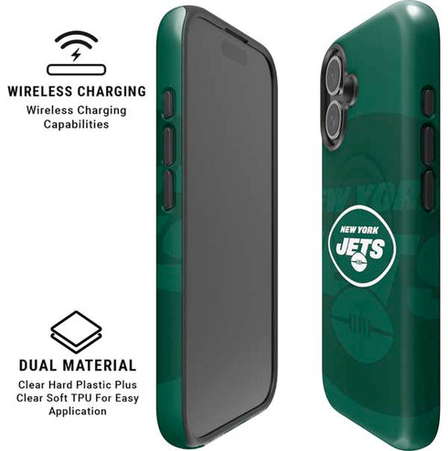 NFL New York Jets Double Vision iPhone 16 Plus Magsafe Impact Case