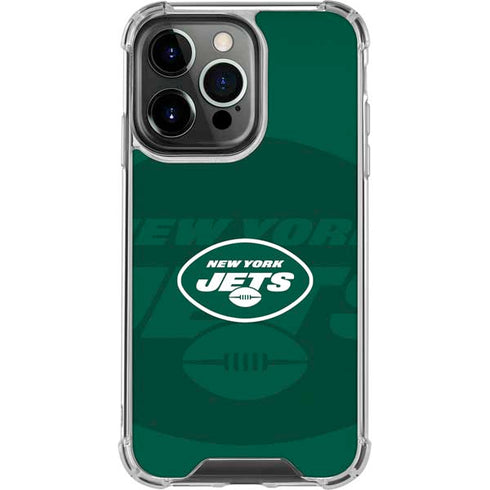 NFL New York Jets Double Vision iPhone 16 Pro Clear Case
