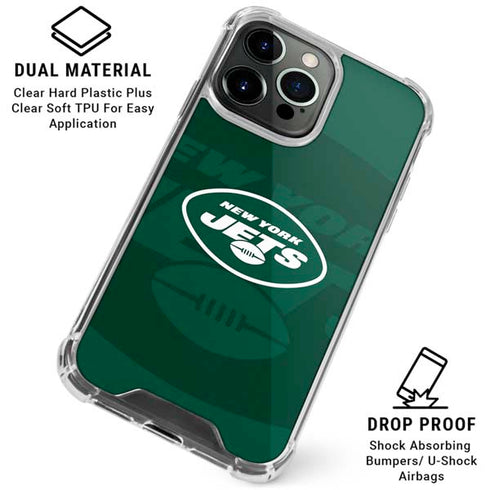 NFL New York Jets Double Vision iPhone 16 Pro Clear Case