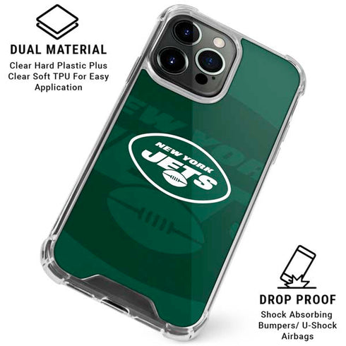 NFL New York Jets Double Vision iPhone 16 Pro Max Clear Case