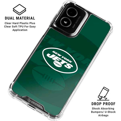 NFL New York Jets Double Vision Moto G Power 5G (2024) Clear Case