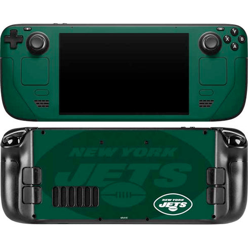 NFL New York Jets Double Vision Steam Deck Handheld Gaming Computer OLED Skin
