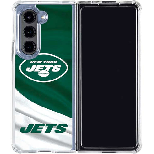 NFL New York Jets Galaxy Z Fold5 5G Clear Case
