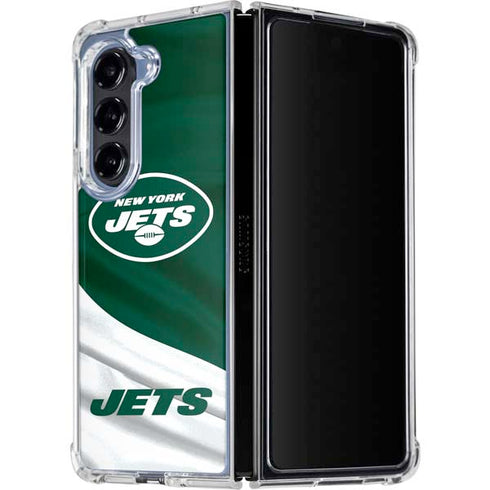 NFL New York Jets Galaxy Z Fold5 5G Clear Case