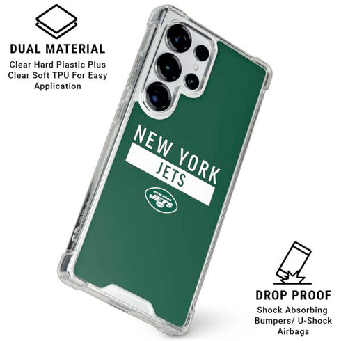 NFL New York Jets Green Performance Series Galaxy S25 Ultra Clear Case