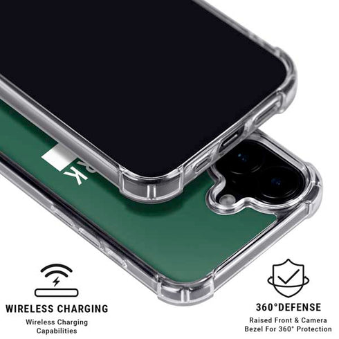 NFL New York Jets Green Performance Series iPhone 16 Plus Clear Case