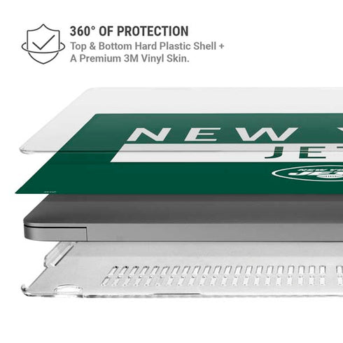 NFL New York Jets Green Performance Series MacBook Pro 14in (2021-24) Case plus Skin
