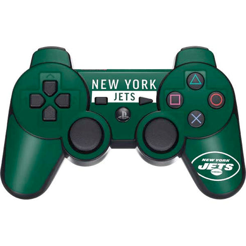 NFL New York Jets Green Performance Series PS3 Dual Shock wireless controller Skin