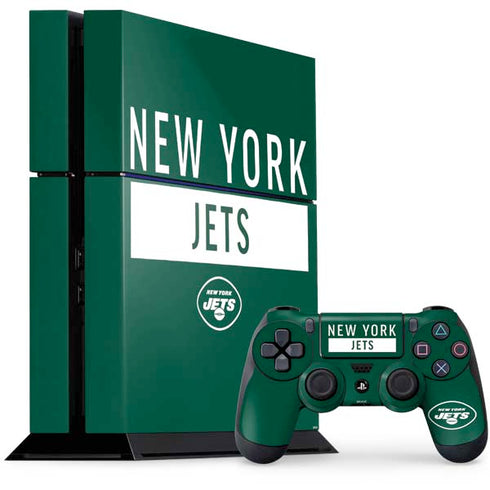 NFL New York Jets Green Performance Series PS4 Console and Controller Bundle Skin