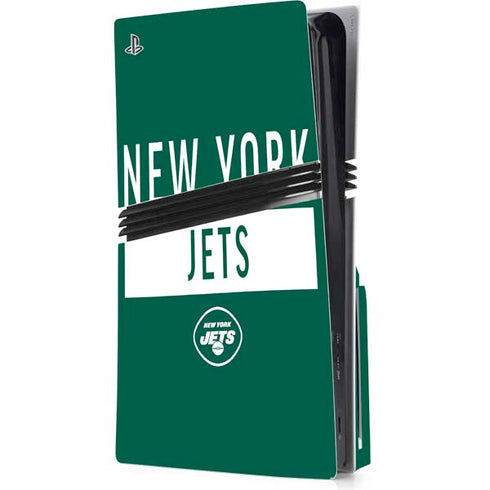 NFL New York Jets Green Performance Series PS5 Pro Disk Console Skin