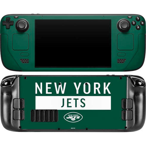 NFL New York Jets Green Performance Series Steam Deck Handheld Gaming Computer OLED Skin