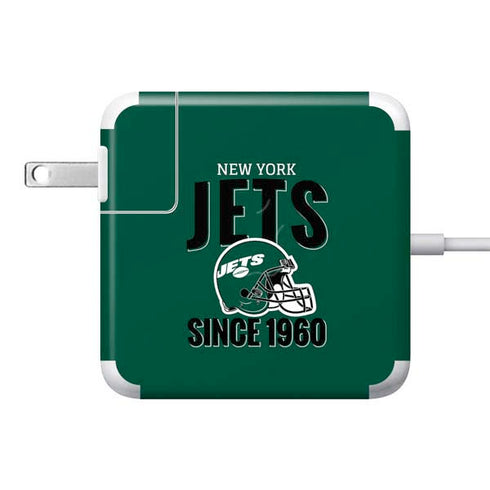 NFL New York Jets Helmet 85W Power Adapter (15 and 17 inch MacBook Pro Charger) Skin