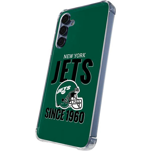 NFL New York Jets Helmet Galaxy A55 5G Clear Case