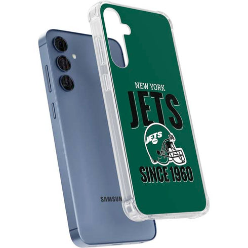 NFL New York Jets Helmet Galaxy A55 5G Clear Case