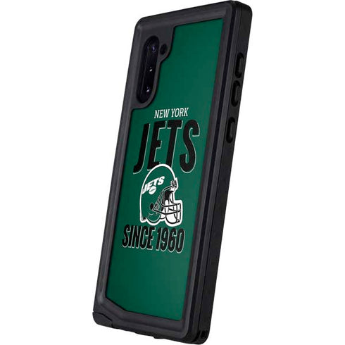 NFL New York Jets Helmet Galaxy Note 10 Waterproof Case