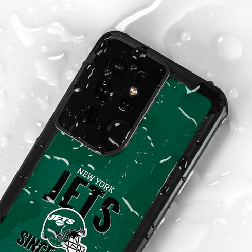 NFL New York Jets Helmet Galaxy S24 Ultra Waterproof Case