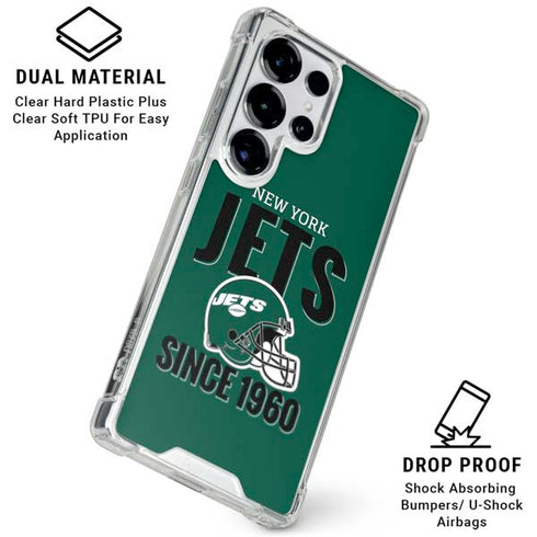 NFL New York Jets Helmet Galaxy S25 Ultra Clear Case