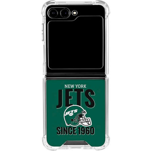NFL New York Jets Helmet Galaxy Z Flip6 Clear Case
