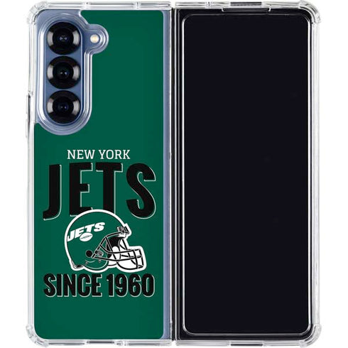 NFL New York Jets Helmet Galaxy Z Fold6 Clear Case