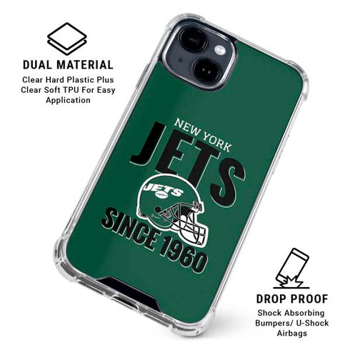 NFL New York Jets Helmet iPhone 15 Clear Case