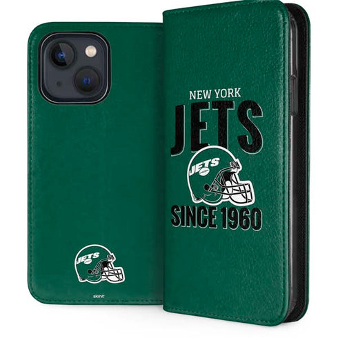 NFL New York Jets Helmet iPhone 15 Folio Case