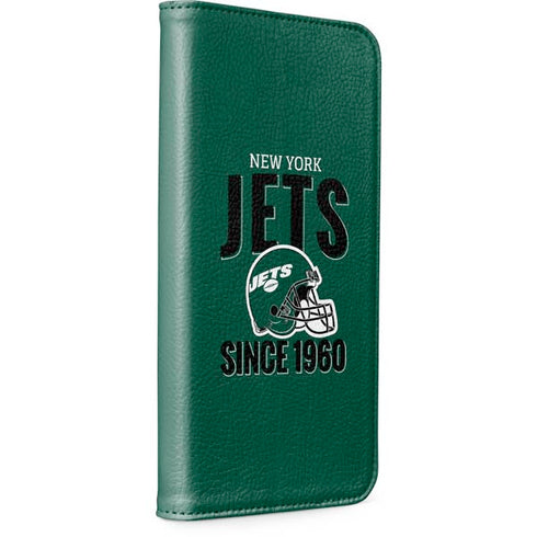 NFL New York Jets Helmet iPhone 15 Plus Folio Case