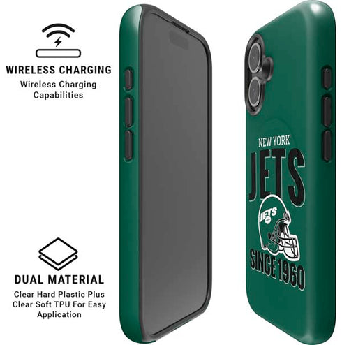 NFL New York Jets Helmet iPhone 16 Magsafe Impact Case