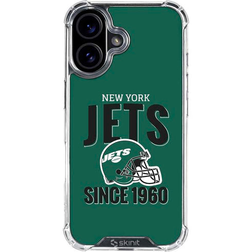 NFL New York Jets Helmet iPhone 16 Plus Clear Case