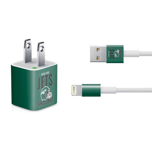 NFL New York Jets Helmet iPhone Charger (5W USB) Skin
