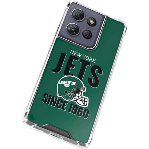 NFL New York Jets Helmet Moto G Play 5G (2025) Clear Case