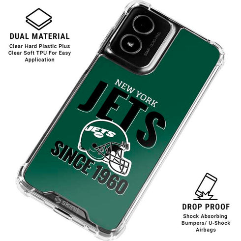 NFL New York Jets Helmet Moto G Power 5G (2024) Clear Case