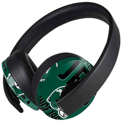 NFL New York Jets Helmet PlayStation 4 Gold Wireless Headset Skin