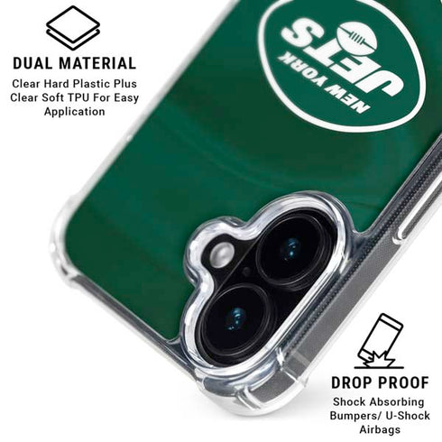 NFL New York Jets iPhone 16 Plus Clear Case
