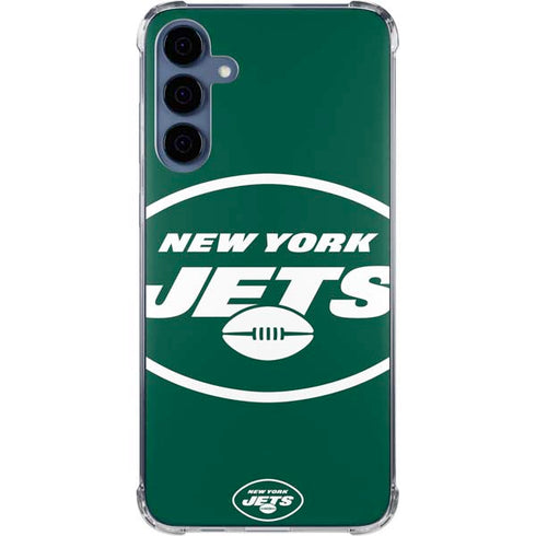 NFL New York Jets Large Logo Galaxy A55 5G Clear Case