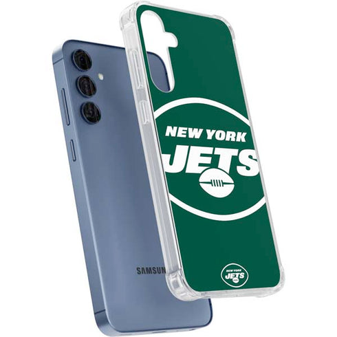 NFL New York Jets Large Logo Galaxy A55 5G Clear Case