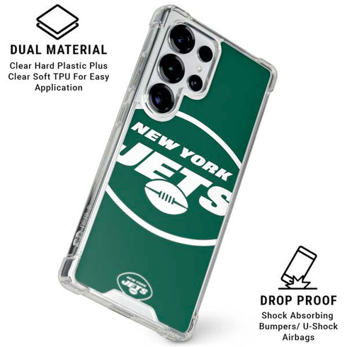 NFL New York Jets Large Logo Galaxy S25 Ultra Clear Case