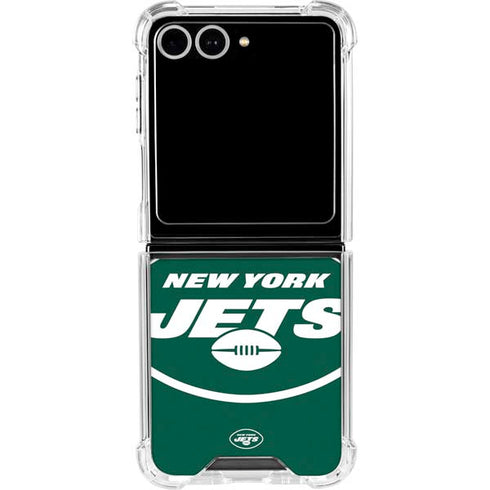 NFL New York Jets Large Logo Galaxy Z Flip7 Clear Case