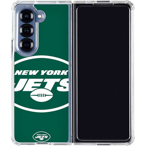 NFL New York Jets Large Logo Galaxy Z Fold6 Clear Case