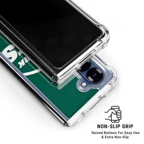 NFL New York Jets Large Logo Galaxy Z Fold7 Clear Case