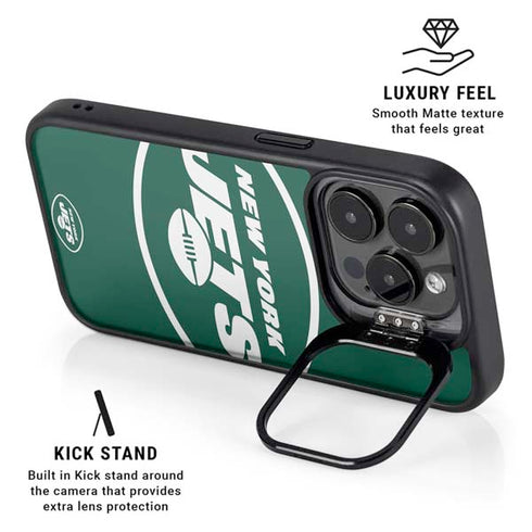 NFL New York Jets Large Logo iPhone 13 Pro Kickstand Case
