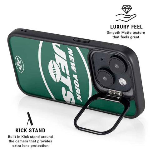 NFL New York Jets Large Logo iPhone 14 Plus Kickstand Case
