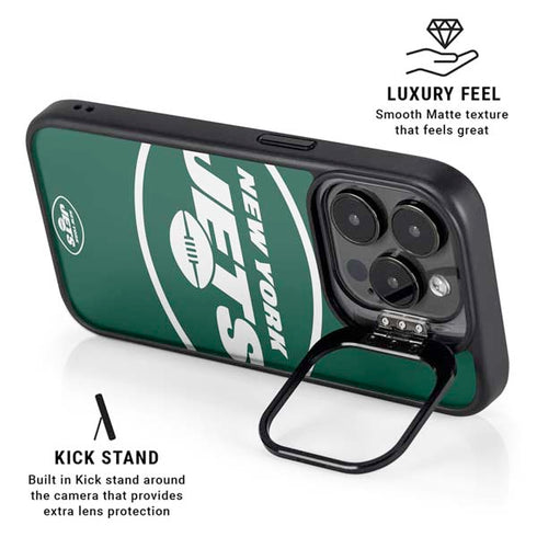 NFL New York Jets Large Logo iPhone 14 Pro Max Kickstand Case