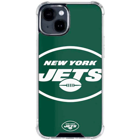 NFL New York Jets Large Logo iPhone 15 Clear Case