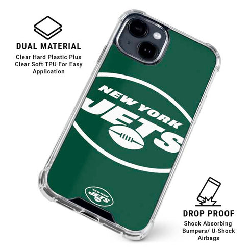 NFL New York Jets Large Logo iPhone 15 Clear Case