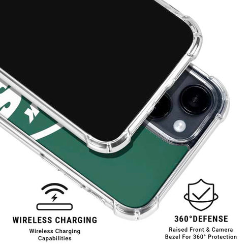NFL New York Jets Large Logo iPhone 15 Clear Case