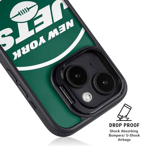 NFL New York Jets Large Logo iPhone 15 Kickstand Case