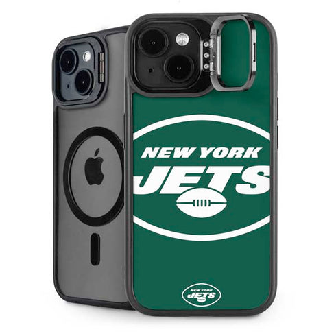 NFL New York Jets Large Logo iPhone 15 Plus Kickstand Case