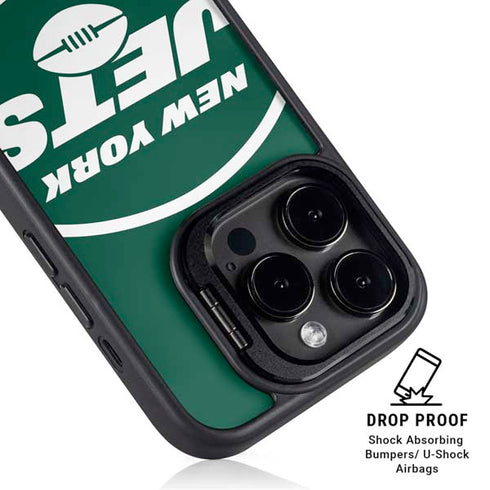 NFL New York Jets Large Logo iPhone 15 Pro Max Kickstand Case